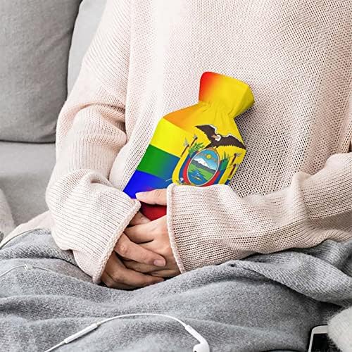 Bandeira do Equador do Pride LGBT Bandeira de água quente 1000ml Bolsa de injeção de água macia e fofo que quente para os pés de