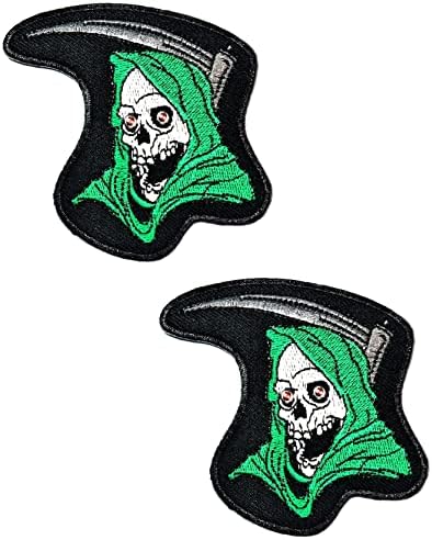 Kleenplus 2pcs. Ghost Hell Devil Patch Cartoon Crianças Crianças Bordadas Patches para Casa Casa Costum Reparo decorativo