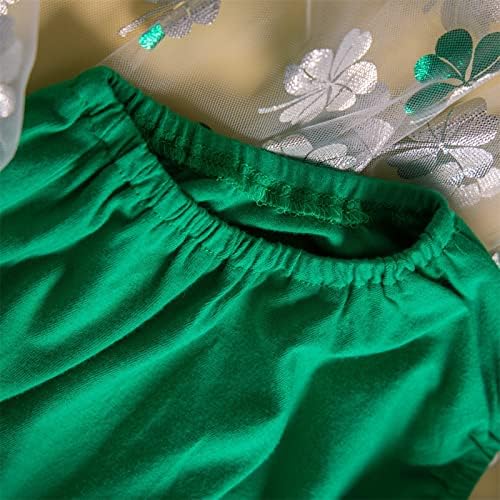 Roupa de meninas de 3 meses de idade St. Patricks Dia Crianças Infantil meninas de manga longa Tops sólidos Prind Tule Skirt