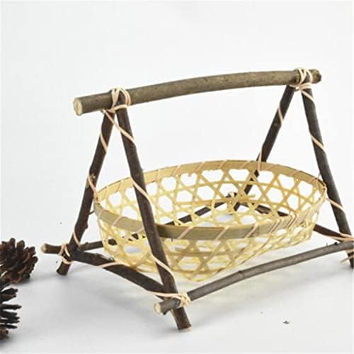 Walnuta 2pcs/conjunto Handicraft Weaving Products Hotel Catering Cesty Basket Triangle Branch Decorações