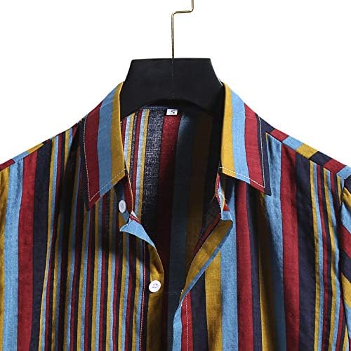 Camisetas de verão bmisegm para homens de moda de moda de moda masculina tira de lençol de lençóis de manga curta botão de botão