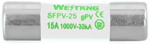 SUTK 50pcs PV FUSE SOLAR 1000V DC 1038MM 1A 3A 5A 10A 15A 20A 25A 30A para proteção fotovoltaica do sistema de energia