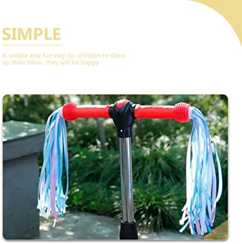 Acessórios para bicicleta Inoomp 3 pares Scooter Bike Streamers Kids Tassel Ribbon Crianças Scooter Holding Freines Grips