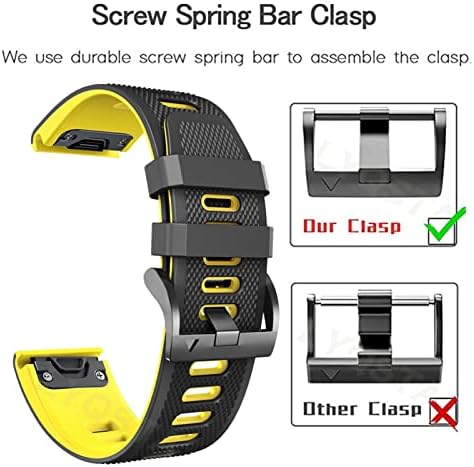 VBWVA 22 26mm Silicone Watch Band Strap for Garmin Fenix ​​7x 7 6x 6 Pro Watch EasyFit Wrist Band Straps 5x 5 Plus 3 3HR 935 D2