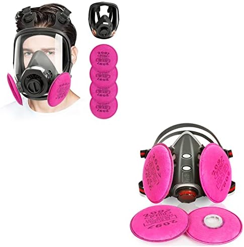 Máscara de respirador de face reutilizável Xianzho - Máscara de gás de cobertura facial com 2097 filtros anti -capa