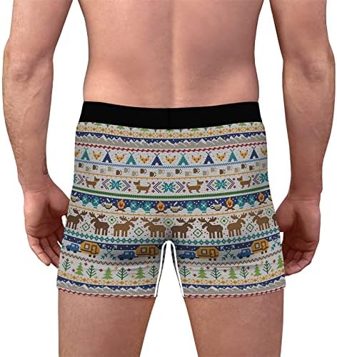 2023 Novos homens planos lisos e respiráveis ​​de Natal calças de roupas íntimas da moda Sports Sports Casual Boxers com roupas