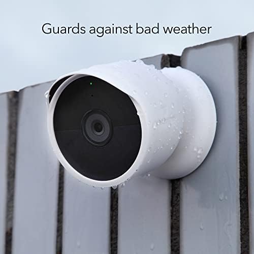 Capa protetora de Wasserstein Compatível com o Google Nest Cam Outdoor ou Indoor, bateria - Tampa de silicone protetor