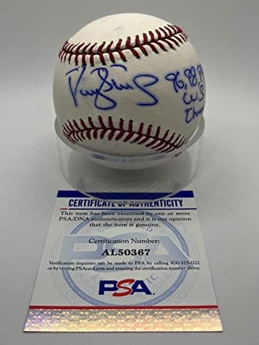 Darryl Strawberry 96 98 99 WS Champs Mets assinou o Autograph Baseball PSA DNA *67 - Bolalls autografados