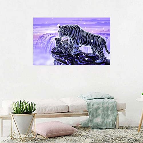 Instarry DIY 5D Kits de pintura de diamante Fura Full Brill Tiger Reth strass Bordado Decorações de parede para sala de