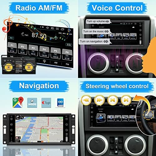 Rádio estéreo de carro Android para Jeep Commander/Wrangler 2007-7 polegada Touch Tela Unit Unidade de navegação GPS