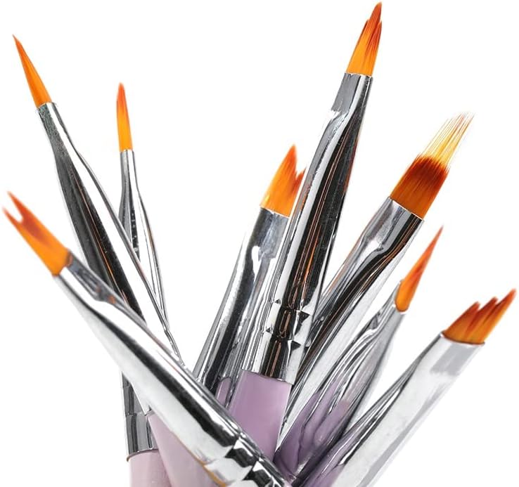 BHVXW Gel caneta desenho pintando pincéis macios manicure rosa manicure para unha artes de transferência de caneta conjunto de