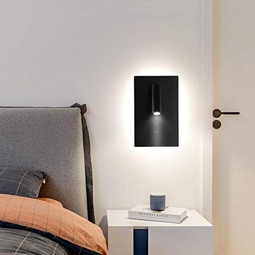 Lâmpada de parede lateral da cama Zhaolei Luz de parede de 10w Lâmpada lateral de cama para o quarto Light Ajustável 360 Rotatável