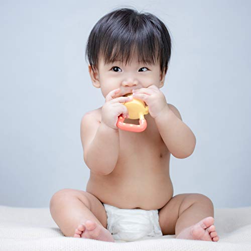 Brinquedos iniciais para bebês de 0 a 6 meses 6-12 meses - dentes com alimentadores de frutas 2 × bebê e 4 × mordê -bebê