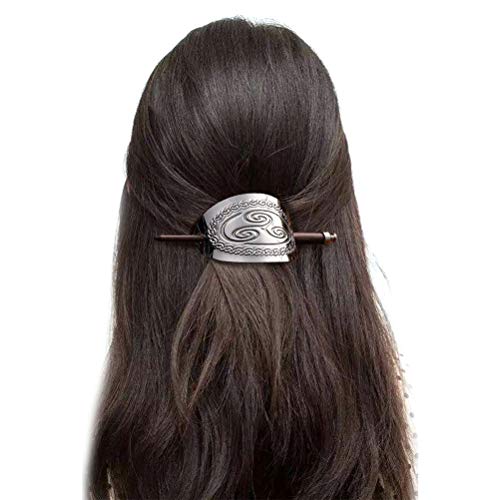 Lurrose Vintage viking Celtic Hair Clips Hairpins Hair Slide
