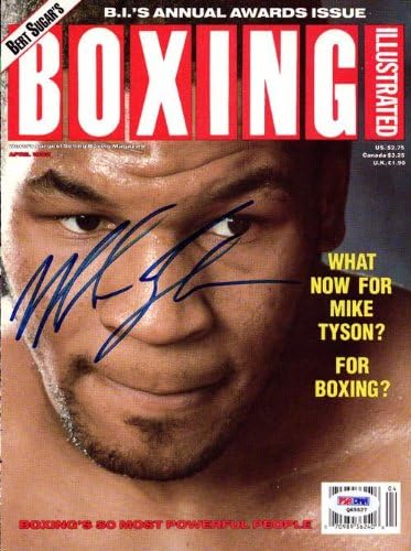 Mike Tyson boxe autografado capa de revista ilustrada vintage PSA/DNA Q65527 - Revistas de boxe autografadas