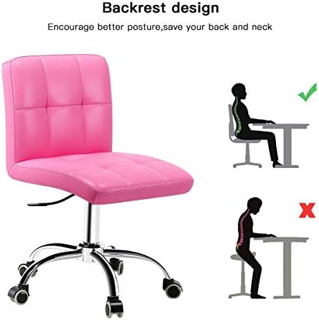 Cadeira de mesa de escritório de 360 ​​°, cadeira de tarefa de rolamento ajustável PU com encosto para barbeiro, escritório,