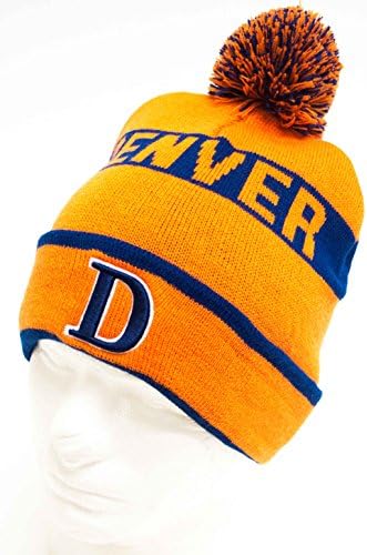 NFL Denver Pom Knit Chap, um tamanho, laranja
