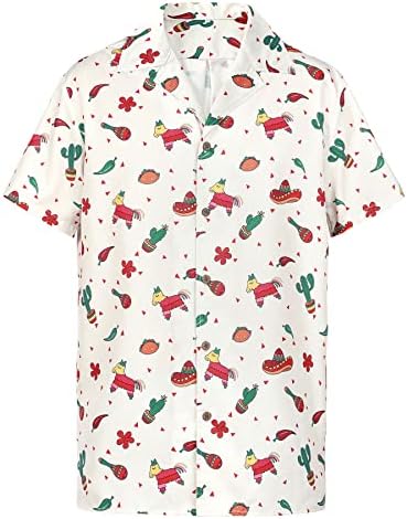 Camisa Havaiana Fit Regular Fit para homens Camisas engraçadas camisas havaianas camisas de praia de manga curta