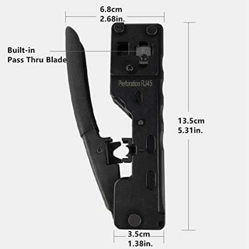 Yankok [cat6a cat7 passa pelo crimper] para rj45 passa-thru rj12 rj11 regular e cat5/5e cat6 conectores de rede não cortados