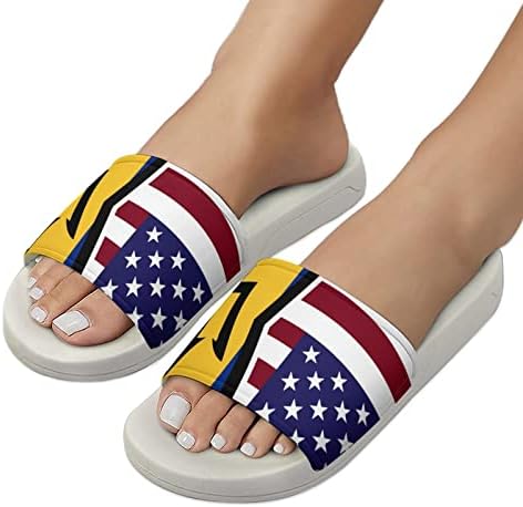 Sandálias da casa de bandeira americana e Barbados não deslizam chinelos de dedo do pé para massagem banheira de spa