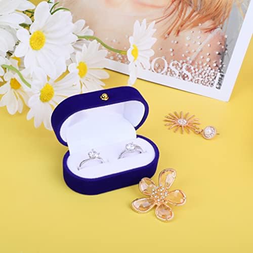 Isuperb Velvet Ring Box Proposta de caixa de presente de caixa de anel de jóias Storage para exibição de jóias para