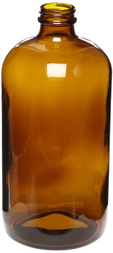 Kimble tipo III Soda-Lime Amber Round Round Rarito Bocal Farme sem boné, Capacidade 1oz