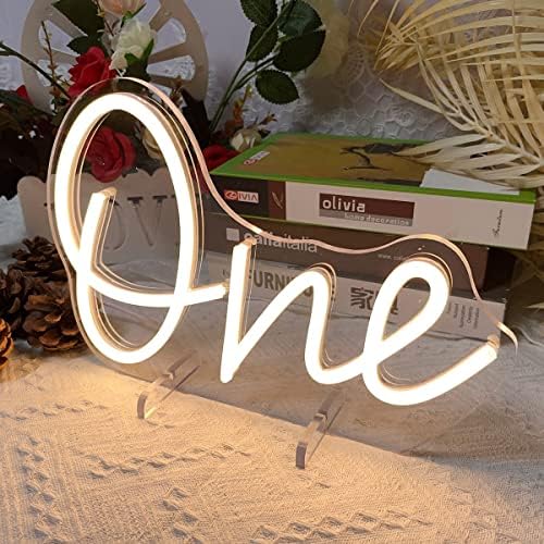 Número de mesa de aniversário de um ano Número de neon lâmpada luminária noturna Carta de casamento leve LED LED NEON SILHA DORAÇÕES