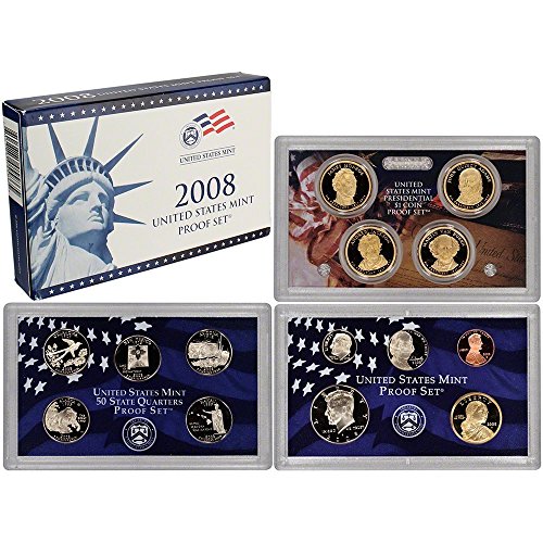 O conjunto de 14 PCs de 2008 nos EUA vem em embalagens originais da prova de hortelã dos EUA