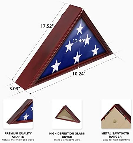 Caixa de bandeira + exibição de moedas de desafio de bandeira americana