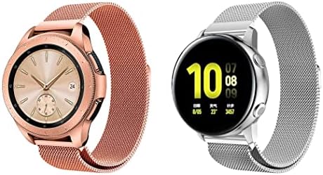 Uma banda de relógio de liberação rápida de Echelon compatível com Samsung Galaxy Watch Attive 2 40mm Aço de malha de