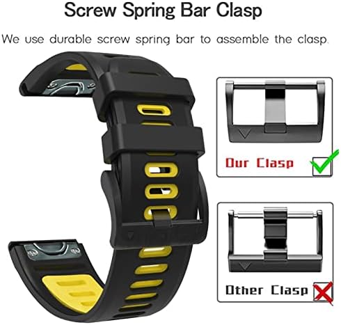 Bahdb Sport Silicone Smart Watch Band para Garmin Fenix ​​7 7x 6x 6 Pro 5x 5 Plus 3HR Easy Fit Raple Remold 26 22mm de pulseiras