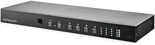 Startech.com 4x4 Switch Matrix HDMI com controle de áudio e Ethernet - 4K 60Hz Video - Rack Mount HDMI 2.0 Splitter com remoto