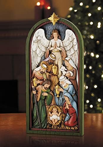 CB Catholic Avalon Galeria-advent e placa de azulejo de Natal, 14 polegadas, multicolor