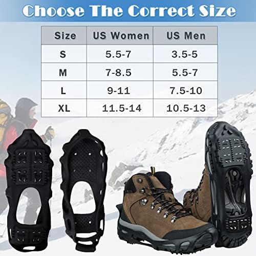 Ice Snow Traction Cleats Crampons Anti-Slip Snow Shoes Cleats andando na neve gelo inverno botas de chuteira para homens