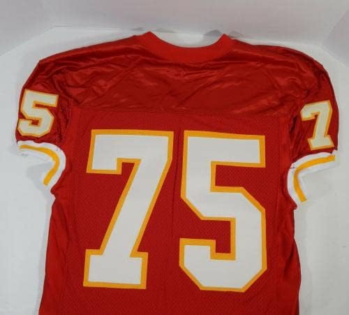 1994 Kansas City Chiefs 75 Jogo emitiu camisa vermelha 75th Patch DP17446 - Jerseys de Jerseys usados ​​da NFL