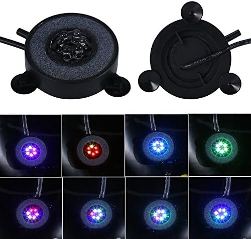 Yaogohua Aquarium Air Bubble Light, 1pc nova lâmpada colorida de tanque de peixes subaquática 6 LEDS Luz de bolhas de