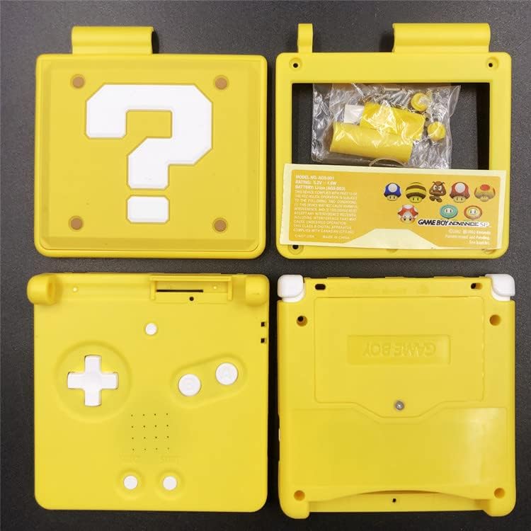 Novo capa de estojo de pacote de casas cheias de alojamento com adesivo de botões para Gameboy Advance SP GBA SP Console Limited