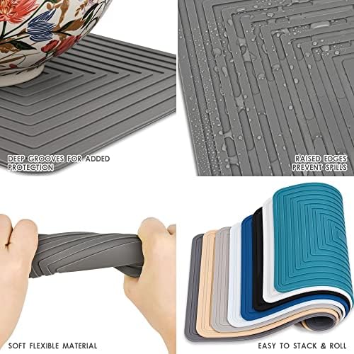 Spuvgvc Silicone Trivets para panelas quentes e frigideiras para pratos quentes resistentes ao calor para bancadas, cozinha pequena