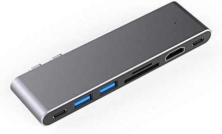 ZPLJ alta velocidade 7 em 1 estação de doca do tipo C USB C Hub com HDMI 8K 2 USB 3.0 PORTS PD Charging Suporte