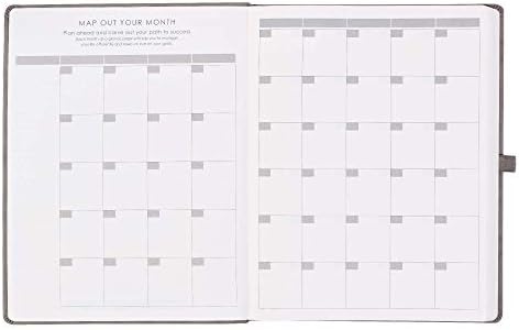 Baxter Executivo Planejador diário sem data diário, semanalmente, mensal, organizador acadêmico, notebook de grade de ponto