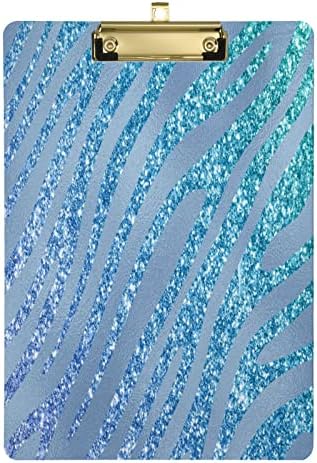 Placas de clipes de cliplic de textura da pele de zebra azul