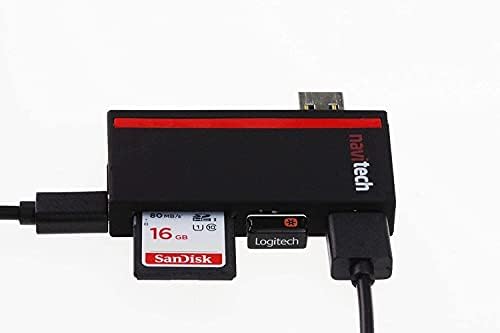 Navitech 2 em 1 laptop/tablet USB 3.0/2.0 Adaptador de cubo/Micro USB Entrada com SD/micro SD Reader compatível com asus vivobook pro
