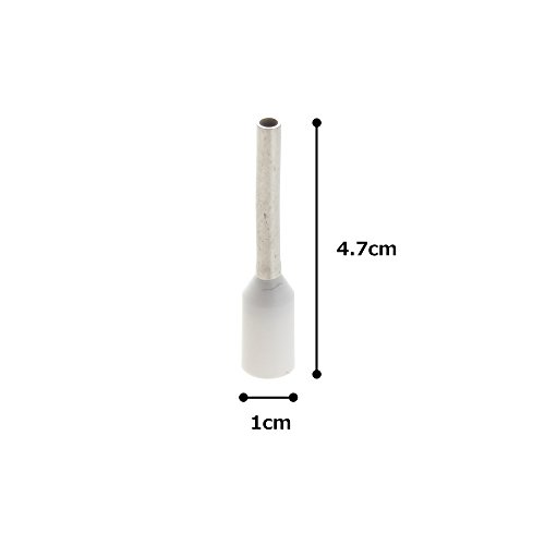 Panduit FSD75-6-D Ferrule isolada, fio único, 20 AWG, comprimento de pino de 0,24 polegadas, manga final branca DIN