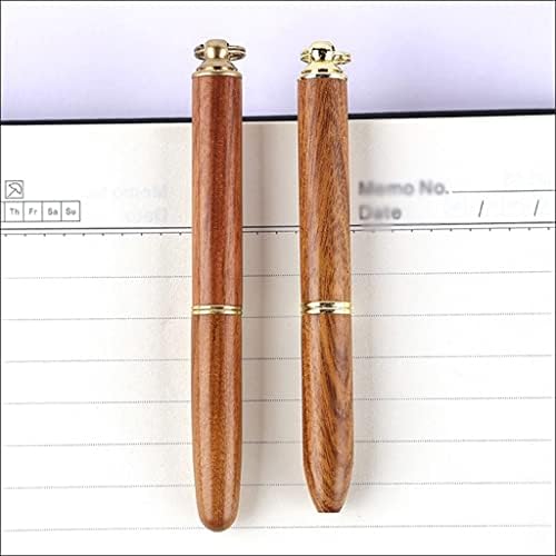 MJWDP Mini Metal Pen com anel de chave de madeira portátil de madeira portátil