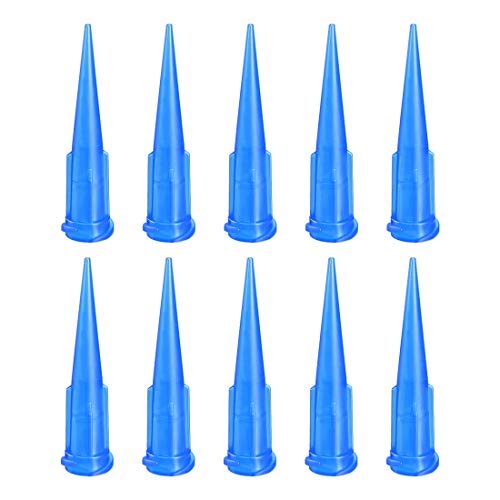 Uxcell Industrial Blunt Tip cônico Dispensador agulha de preenchimento 22g x 1,26 polegadas azul 10pcs