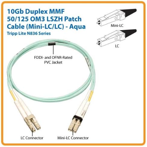 Tripp Lite 10 GB Multimodo duplex 50/125 OM3 LSZH CABO DE PACTO DE FIBRA - AQUA, 3M