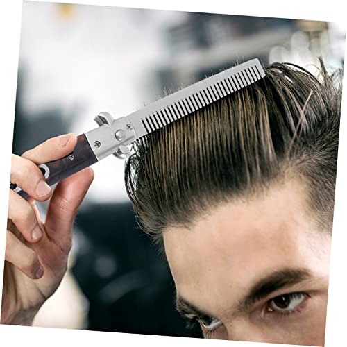 Hemoton Aço inoxidável Spring pente pentes para homens pente de cabelo pente pente pente pente de mola salto Mini cabelo pente de