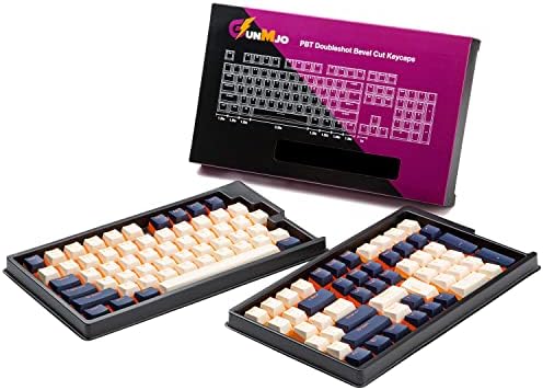 Gunmjo PBT DoubleShot Keycaps para teclado para jogos com interruptores de cereja MX, perfil OEM 112 teclas com 6,25U