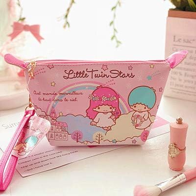 Bolsa de maquiagem rosa bolsa de maquiagem estética fofa para meninas mulheres