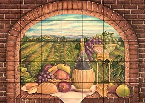 Tile Mural - Toscano Vinho II - Por Rita Broughton